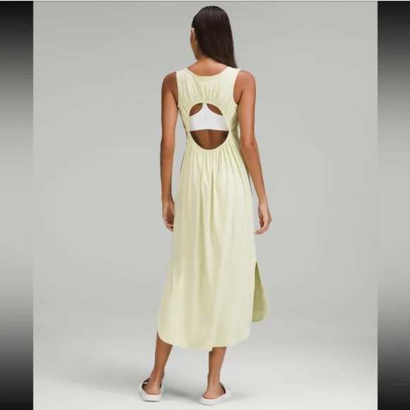 Lululemon Midi Cotton White Dress - Picture 6 of 7